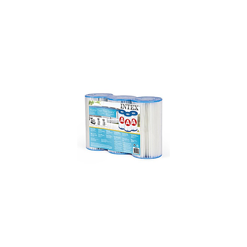 Intex 29003 - Cartuccia Filtro Media Modello A 3 Pezzi