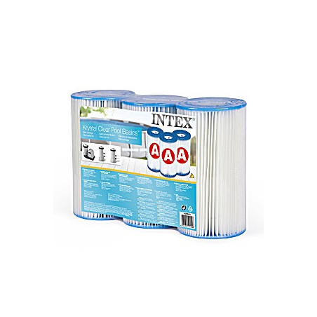 Intex 29003 - Cartuccia Filtro Media Modello A 3 Pezzi