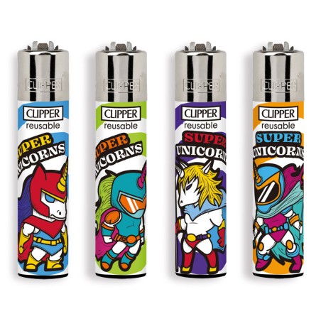 Clipper 2141 - Accendini Clipper Large Super Unicorns Conf.48 pz