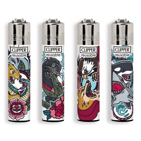 Clipper 2139 - Accendini Clipper Large Battle Tattoo Conf.48 pz