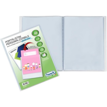 Favorit 182103 - Porta Listino A4 Personalizzabile 50 Buste