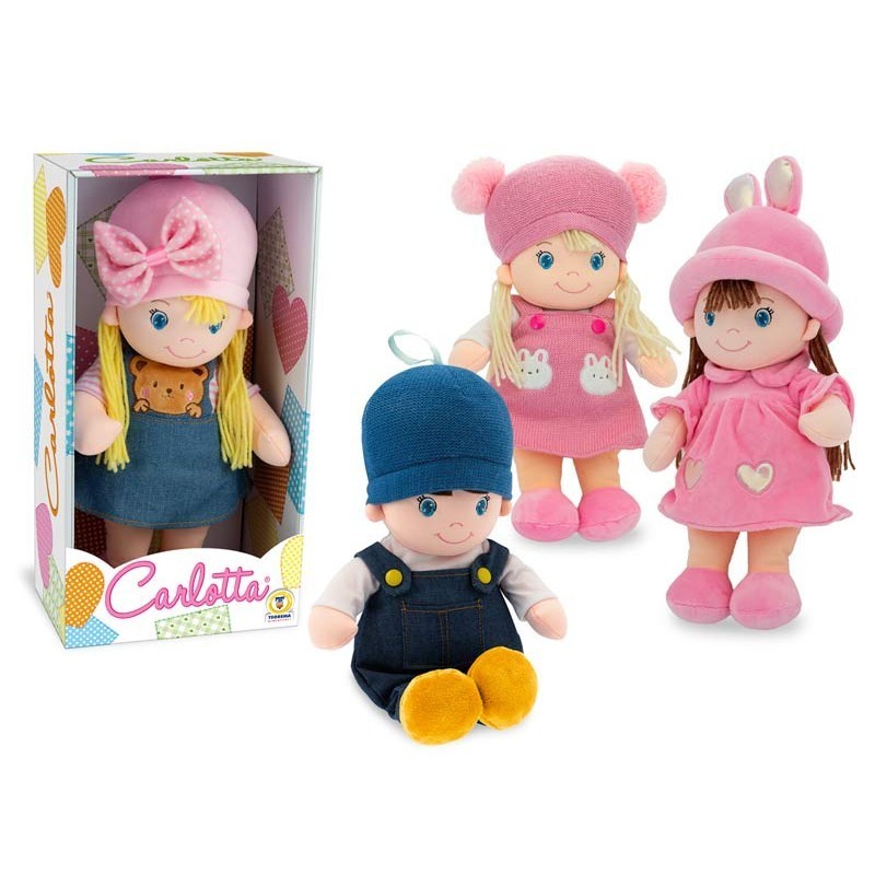 Teorema 68813 - Bambola di Pezza Carlotta 35cm con Cappello