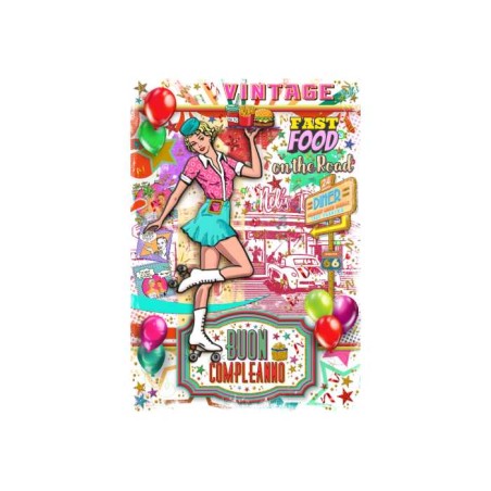 Cecami 194BC - Biglietti Compleanno Vintage Conf.12 pz