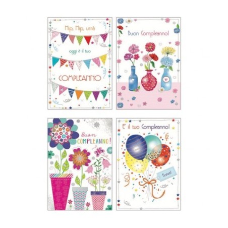 Cecami 169BC - Biglietti Compleanno Conf.12 pz