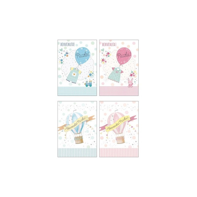 Cecami 10160 - Biglietti Nascite Conf.12 pz