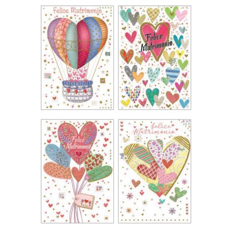 Cecami 10164 - Biglietti Felice Matrimonio Conf.12 pz