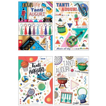 Cecami 218AG - Biglietti Tanti Auguri Conf.12 pz