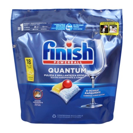 Finish 46580 - Quantum Powerball Lavastoviglie 18 Caps