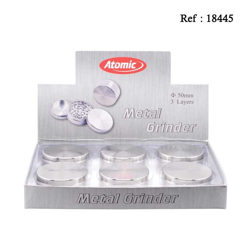 Atomic 212530 - Grinder Metallo D.50mm 3 Piani Display 6 pz
