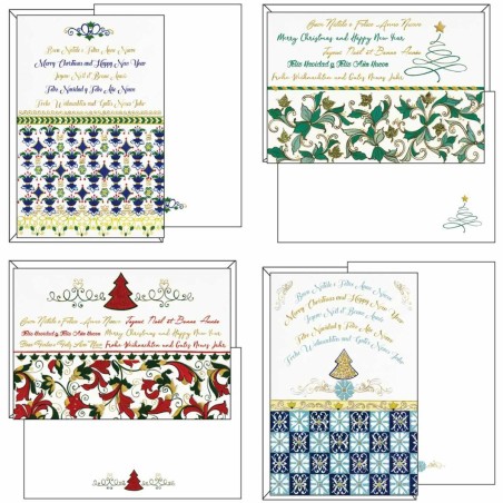 Kartos 4349 - Biglietti Natale Alberi e Decori 11 x 17 Conf.12 pz