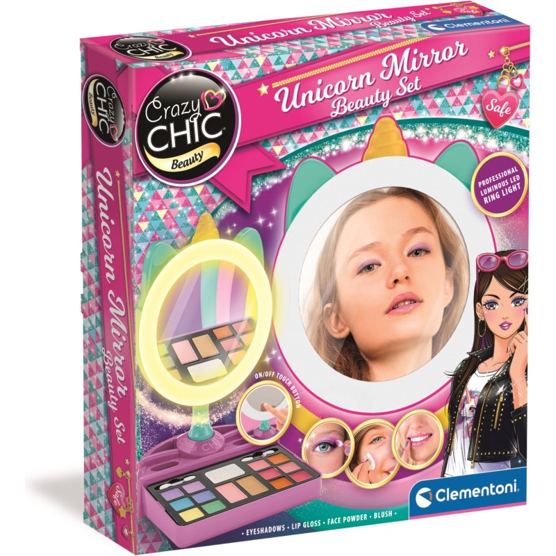 Clementoni 18855 - Crazy Chic - Specchio Make Up Unicorn