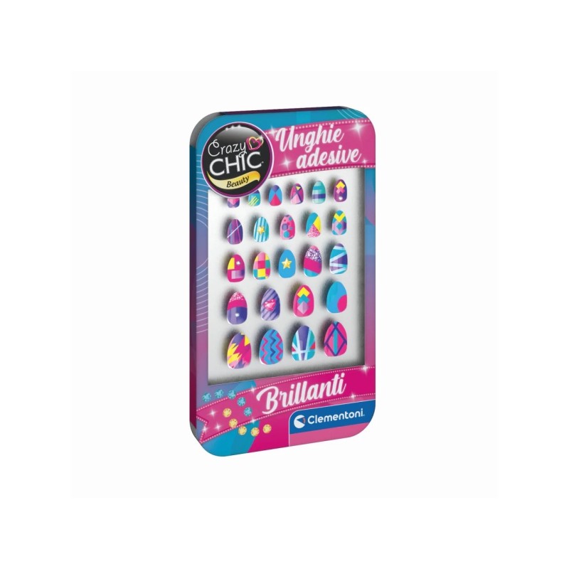 Clementoni 18136 - Crazy Chic - Unghie Adesive Glamour