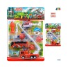 Ginmar 10494 - Blister Set Mezzi Pompieri Retrocarica Servizio della Città