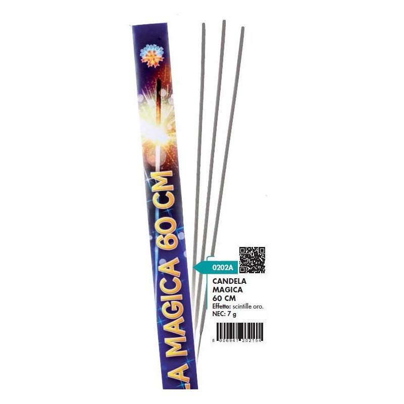 Borgonovo 202A - Candela Magica 60 cm Busta 4 pz