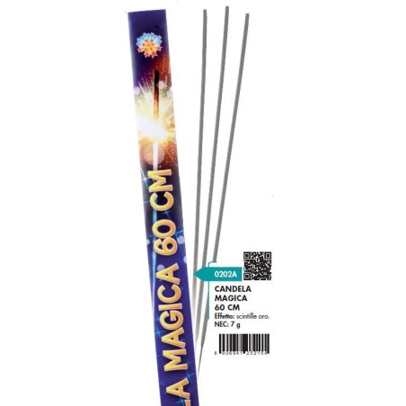 Borgonovo 202A - Candela Magica 60 cm Busta 4 pz