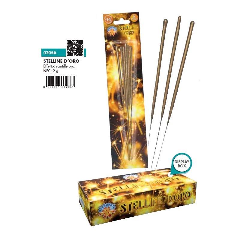 Borgonovo 0205A - Stelline d'Oro Blister 6 pz