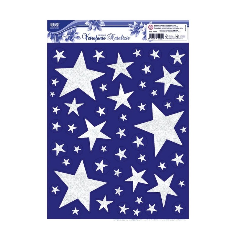 Lebez 3304 - Vetrofanie Stelle Colori Ass