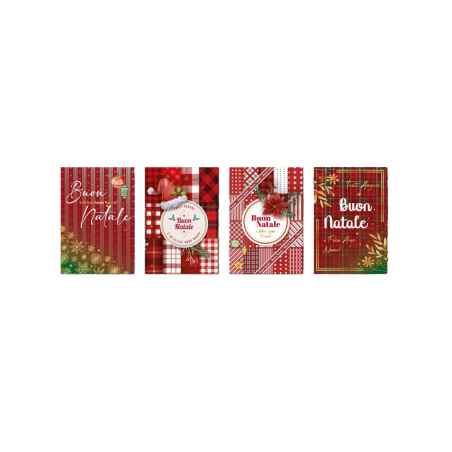 Cecami 50177 - Biglietti Buon Natale 12x18 Conf.12 pz