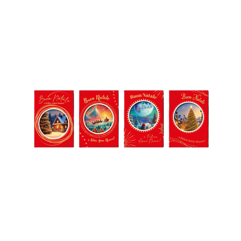 Cecami 50180 - Biglietti Natale 12x18 Conf.12 pz