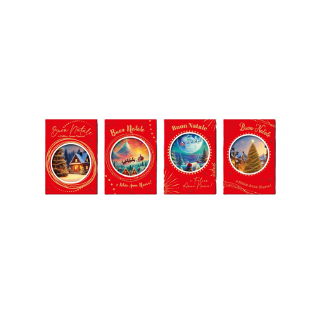 Cecami 50180 - Biglietti Natale 12x18 Conf.12 pz