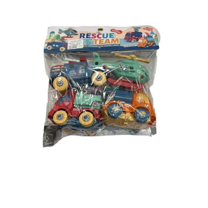 Fratelli Pesce 8832 - Busta 4 Veicoli Rescue Monta e Smonta