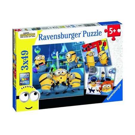 Ravensburger 05082 - Puzzle 3 x 49 Pezzi - Minions