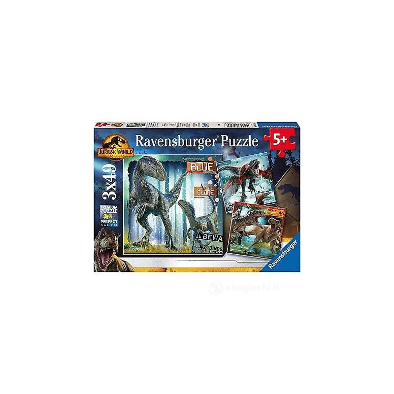 Ravensburger 05656 - Puzzle 3 x 49 Pezzi - Jurassic World