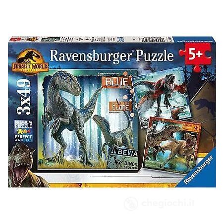Ravensburger 05656 - Puzzle 3 x 49 Pezzi - Jurassic World