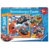 Ravensburger 05722 - Puzzle 3 x 49 Pezzi - Hot Wheels
