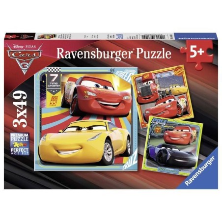 Ravensburger 08015 - Puzzle 3 x 49 Pezzi - Cars 3