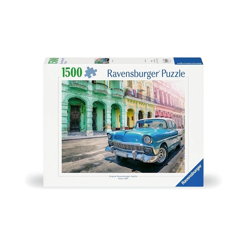Ravensburger 00722 - Puzzle 1500 Pezzi - Auto a Cuba