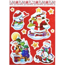Inab 80105 - Vetrofanie Medie Noel 30 x 40 cm Ass.