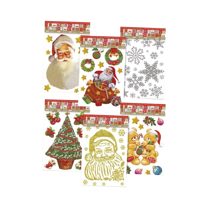 Inab 80103 - Vetrofanie Maxi Noel 50 x 70 cm Ass.
