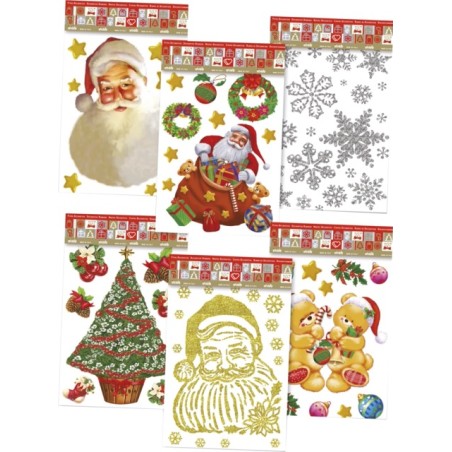 Inab 80103 - Vetrofanie Maxi Noel 50 x 70 cm Ass.