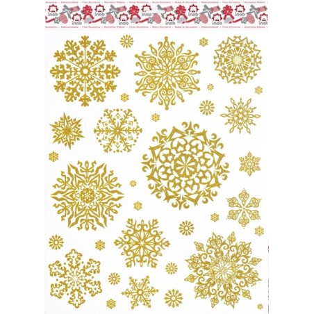 Inab 80104 - Vetrofanie Glitter Oro/Argento 30 x 40 cm