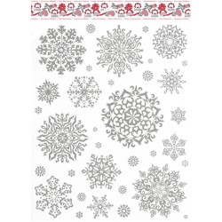 Inab 80104 - Vetrofanie Glitter Oro/Argento 30 x 40 cm