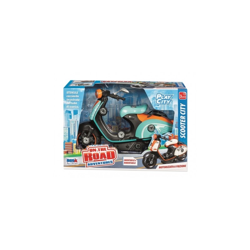 Rstoys 12211 - Moto City Scooter a Frizione Monta e Smonta