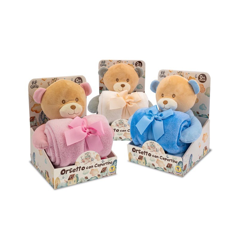 Teorema 39484 - Gogo Orsetto 27cm con Copertina in 3 colori Assortiti
