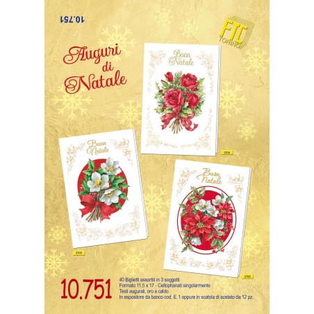 Ftc 10751 - Biglietti Auguri Natale 12x18 Conf.12 pz