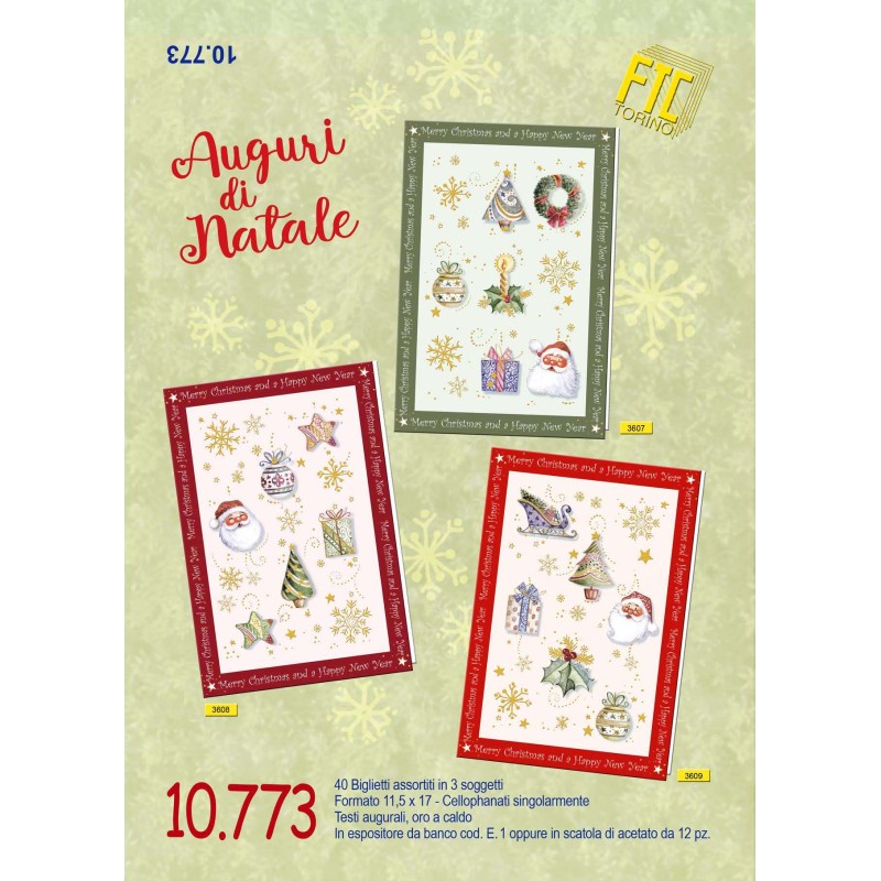 Ftc 10773 - Biglietti Auguri Natale 12x18 Conf.12 pz