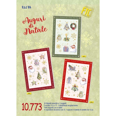Ftc 10773 - Biglietti Auguri Natale 12x18 Conf.12 pz