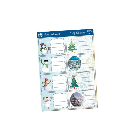 Ftc 10670 - Sticker Chiudipacco Natalizi Ass
