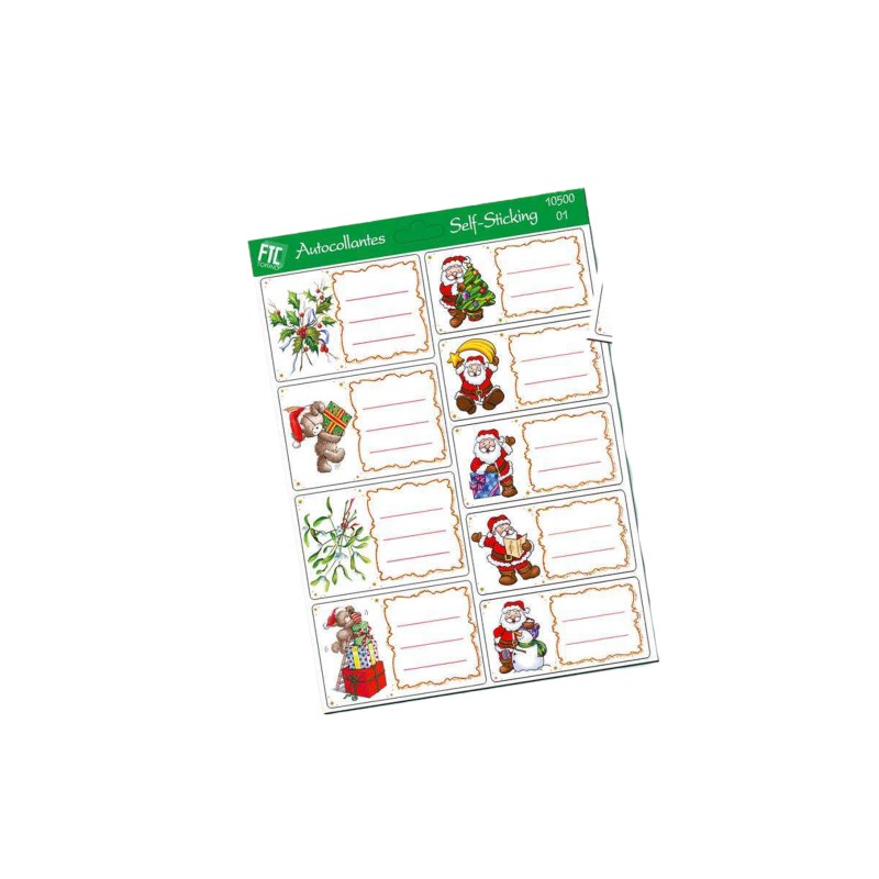 Ftc 10500-1 - Stickers Chiudipacco Natale