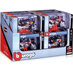 Burago 51073 - Moto Cross Red Bull Dakar Scala 1:18
