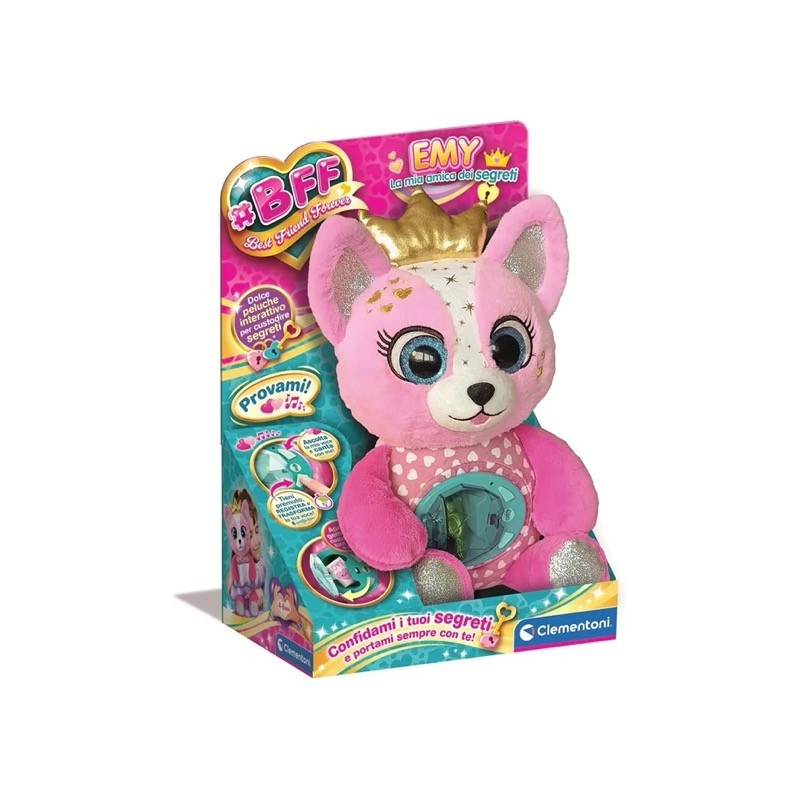 Clementoni 16680 - BFF Emy La Mia Amica dei Segreti Peluche Interattivo