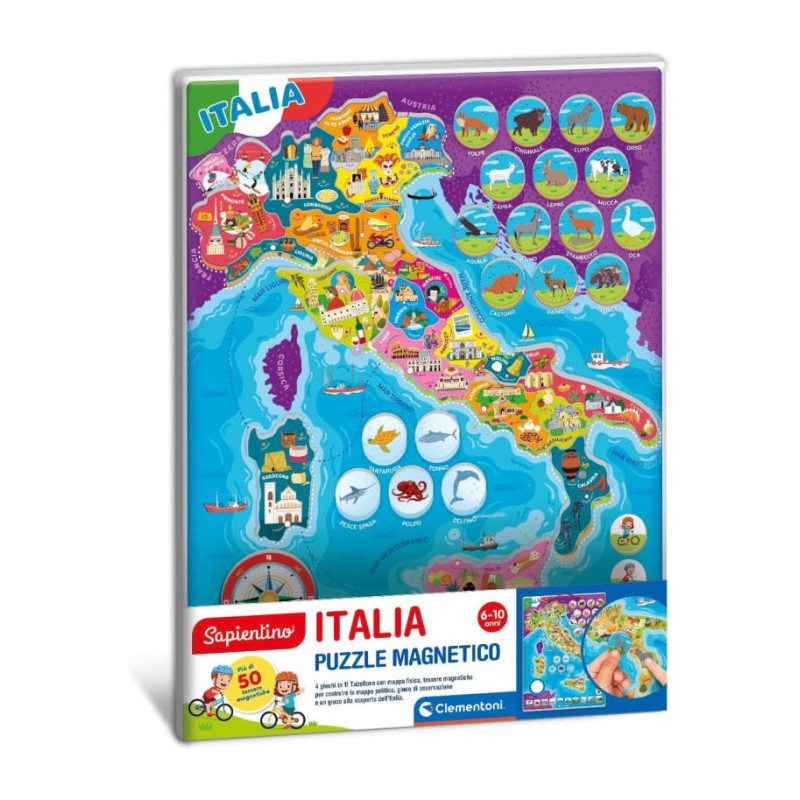 Clementoni 16690 - Sapientino - Puzzle Italia Magnetico