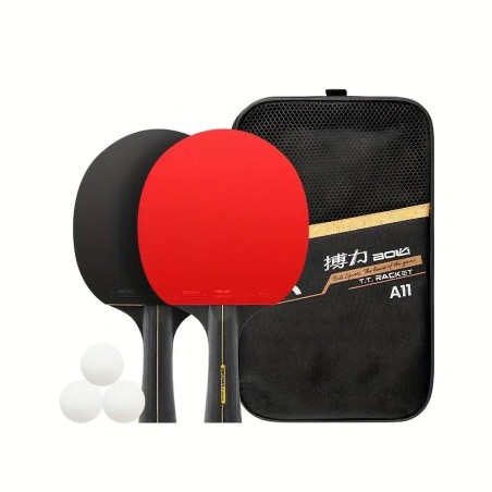 Fratelli Pesce 8793 - Set 2 Racchette 3 Palline Ping Pong con Borsa Zip