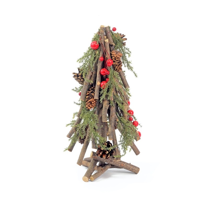 Ciao 59172 - Alberello Tronchetti Legno Bacche 30 cm