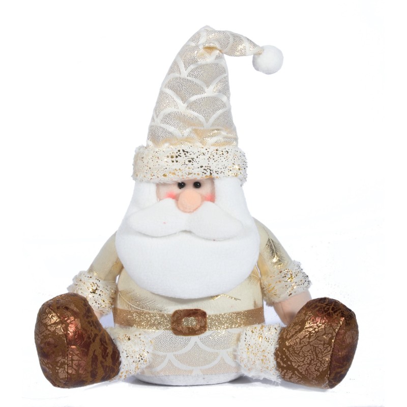 Ciao 92081 - Babbo Natale Seduto Poliestere Oro e Bronzo 28 cm