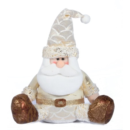 Ciao 92081 - Babbo Natale Seduto Poliestere Oro e Bronzo 28 cm